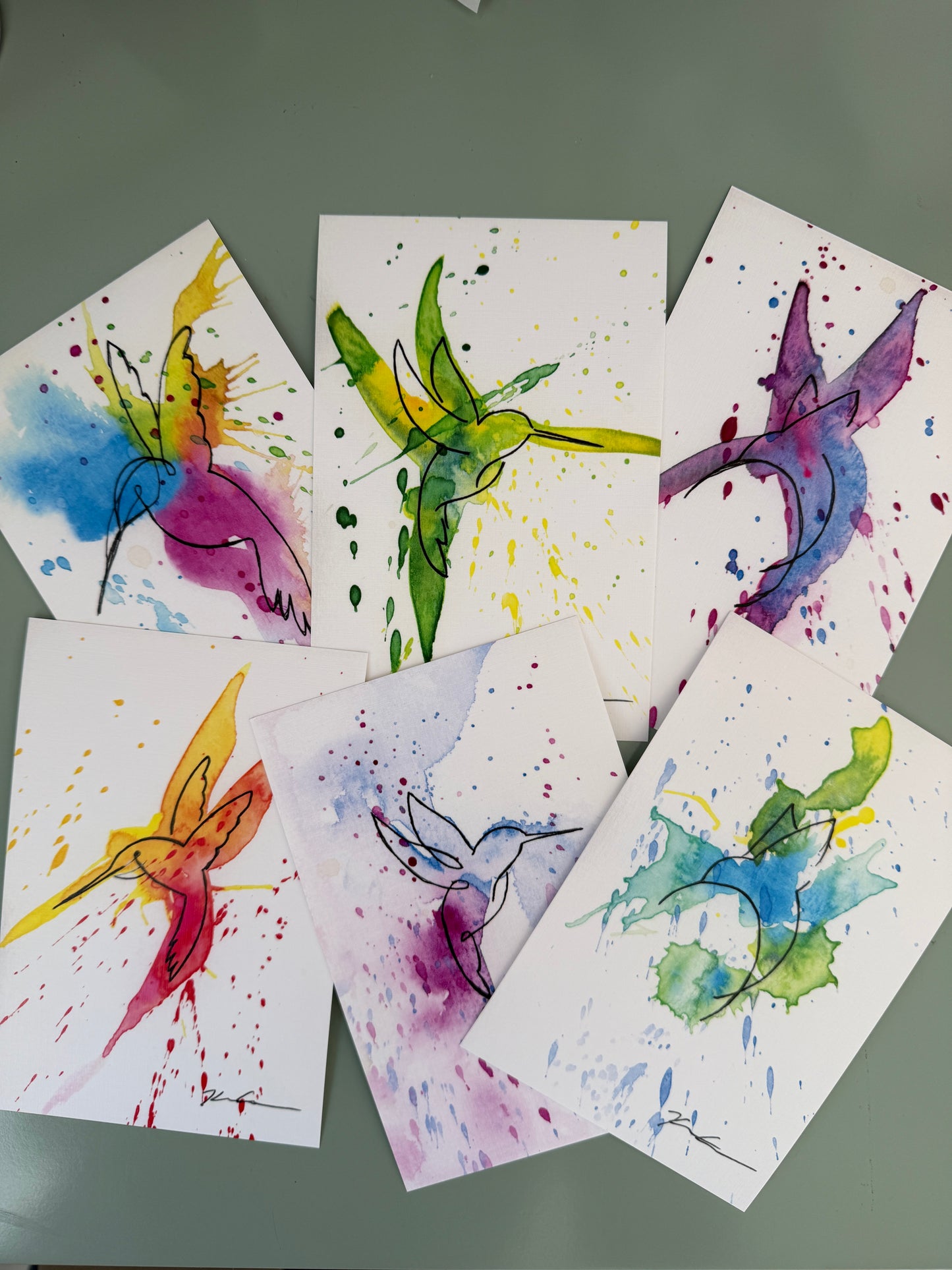 Hummingbird Watercolor PRINT random