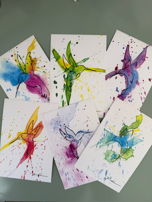Hummingbird Watercolor PRINT random